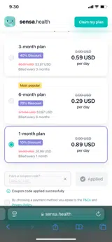 DRRACHEL coupon verification screenshot