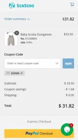 SIGNIN coupon verification screenshot