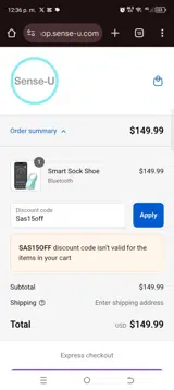 Sas15off coupon verification screenshot