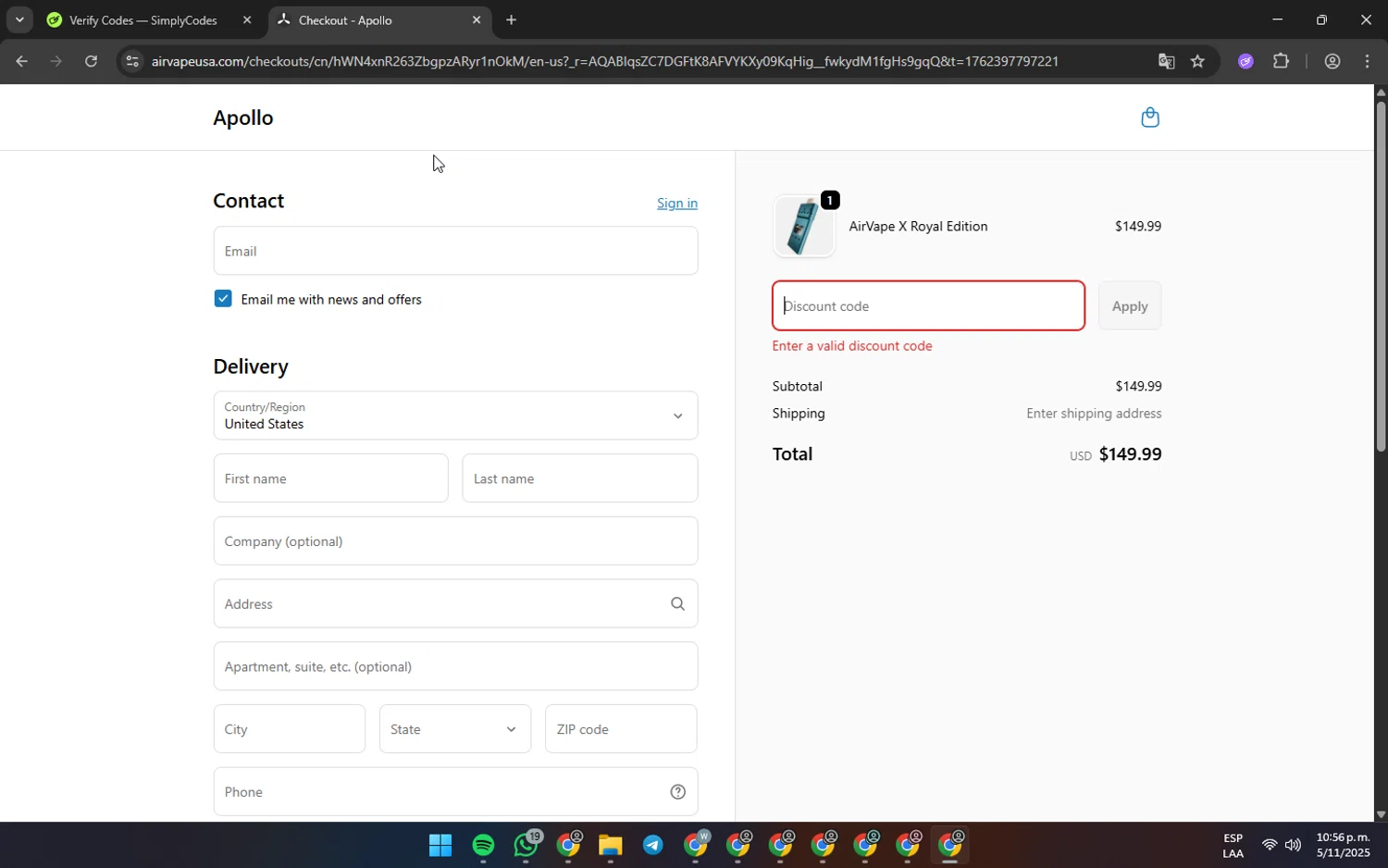 SentryPC coupon code screenshot showing code TAKE22OFF applied at SentryPC checkout page. Uploaded by SimplyCodes community member BATMANJA on Nov 6, 2025