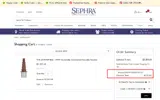 SHIPPINGREBATE125 coupon verification screenshot