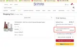 SHIPPINGREBATE150 coupon verification screenshot