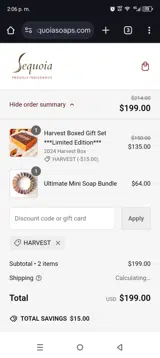 HARVEST coupon verification screenshot