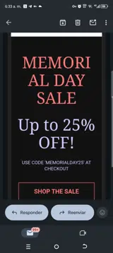 MEMORIALDAY25 coupon verification screenshot