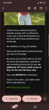 Serene Herbs coupon verification screenshot