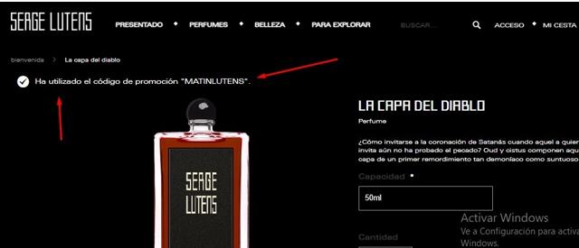 Serge Lutens checkout page showing Serge Lutens discount code box | Screenshot taken by SimplyCodes community member on Apr 20, 2022