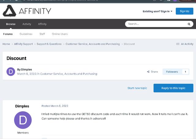Affinity checkout page showing Affinity discount code box | Screenshot taken by SimplyCodes community member on Jul 24, 2025