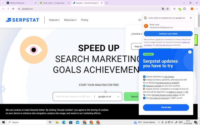 Serpstat checkout page showing Serpstat promo code box | Screenshot taken by SimplyCodes community member on May 21, 2024