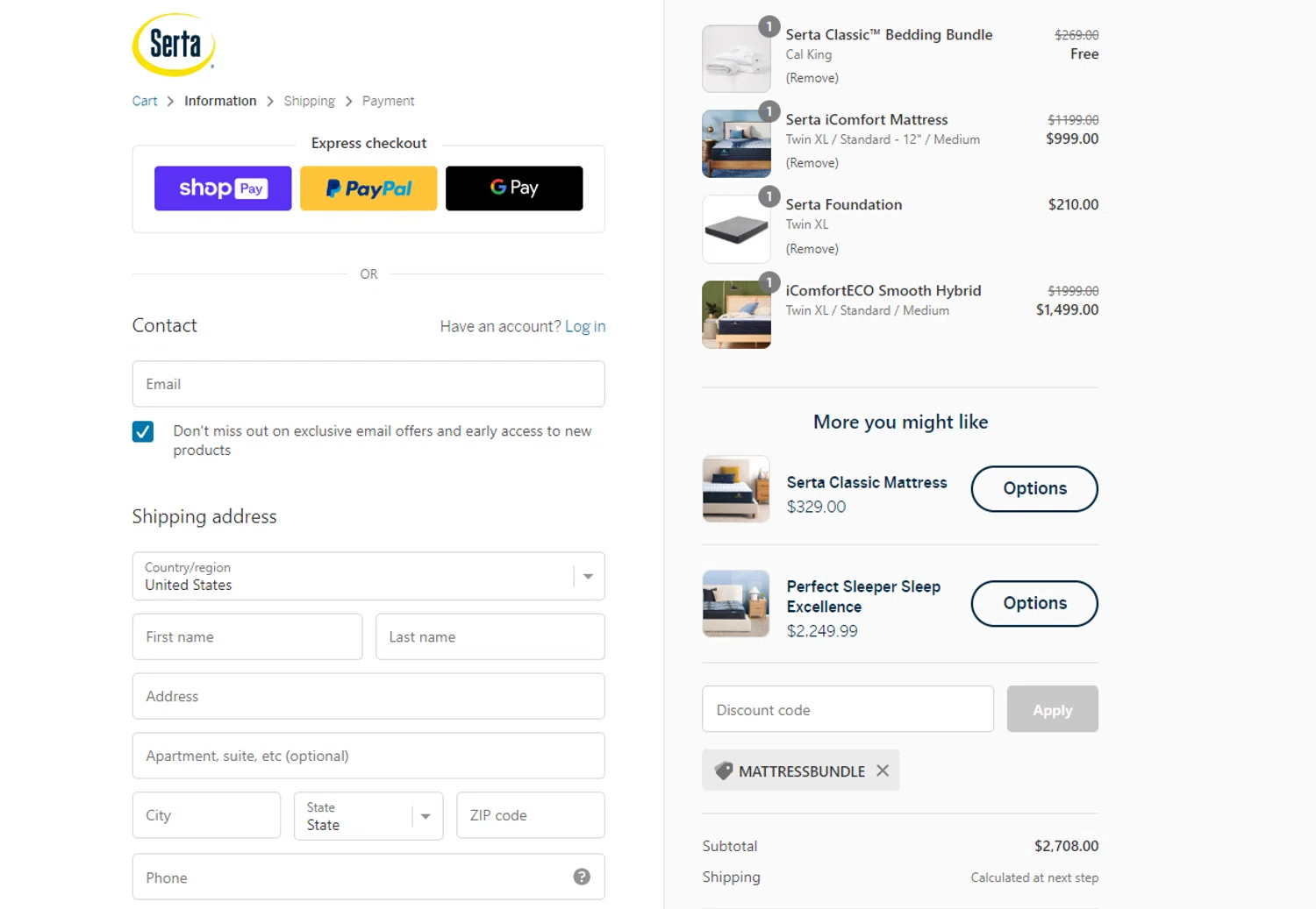 how to use Serta coupons