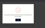 FREEDOM25 coupon verification screenshot