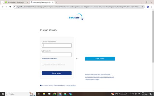 ServSafe checkout page showing ServSafe promo code box | Screenshot taken by SimplyCodes community member on Nov 7, 2024