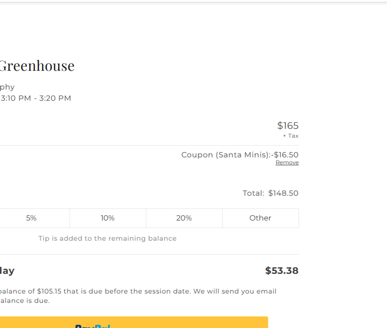 Session Technologies promo code screenshot showing code SANTA25 applied at Session Technologies checkout page. Uploaded by SimplyCodes community member ITSO1676764508225 on Oct 26, 2025