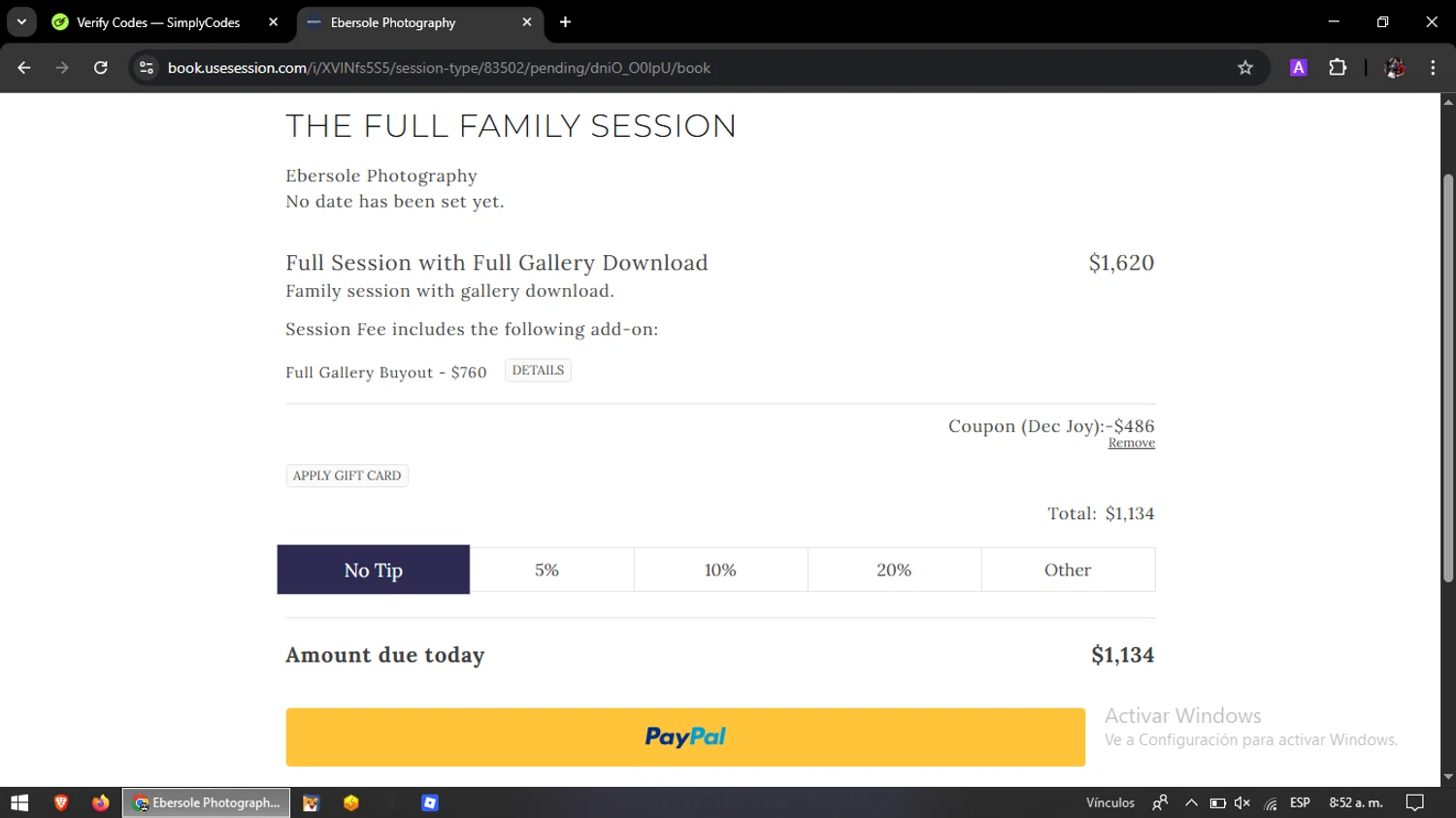 Session Technologies promo code screenshot showing code DEC30 applied at Session Technologies checkout page. Uploaded by SimplyCodes community member Rxchxrd on Jan 21, 2026