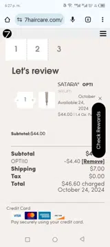 opti10 coupon verification screenshot