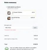 WELCME20 coupon verification screenshot