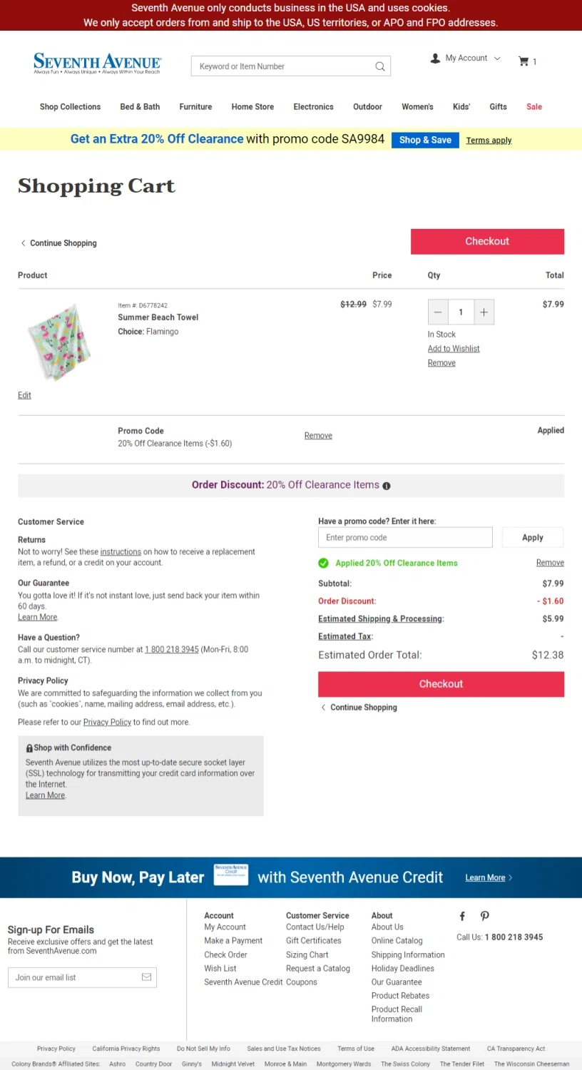 Seventh Avenue Promo Codes 45 Off September 2024