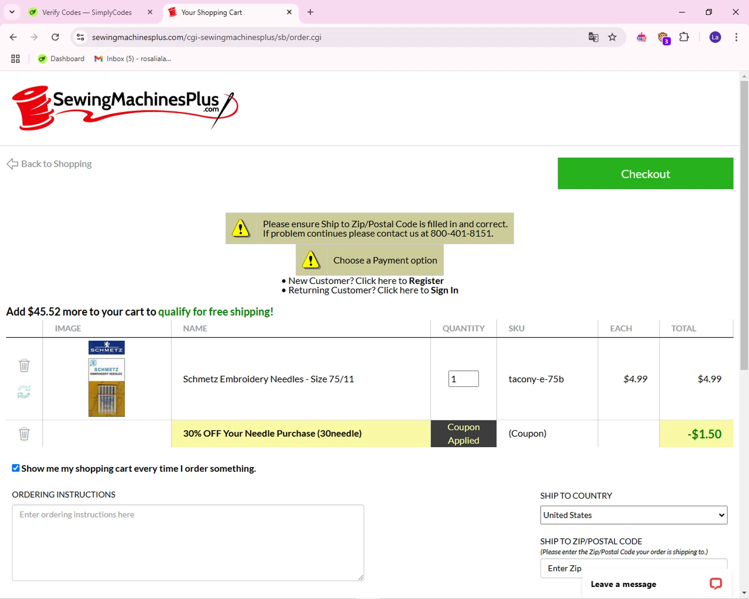 how to use Sewing Machines Plus coupons