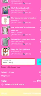 JOSECOHEN coupon verification screenshot