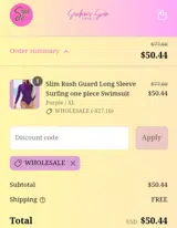 Wholesale coupon verification screenshot
