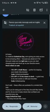 EstheticianDay coupon verification screenshot