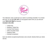 TRICK-OR-TREAT coupon verification screenshot