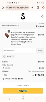 CNIA80 coupon verification screenshot