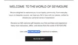 SEYMOURE25 coupon verification screenshot