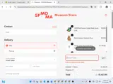 SFMOMA Museum Store coupon verification screenshot