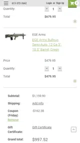 Friday coupon verification screenshot