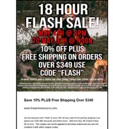 FLASH coupon verification screenshot