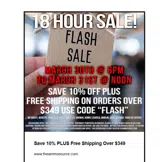 FLASH coupon verification screenshot