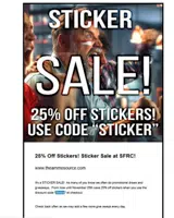 Sticker coupon verification screenshot