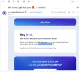 Shadow coupon verification screenshot