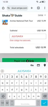 JULYSAVE4 coupon verification screenshot