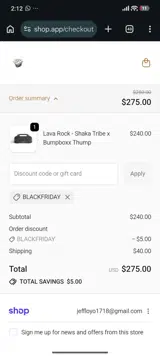 Shaka Tribe coupon verification screenshot