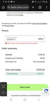 Shakeology coupon verification screenshot