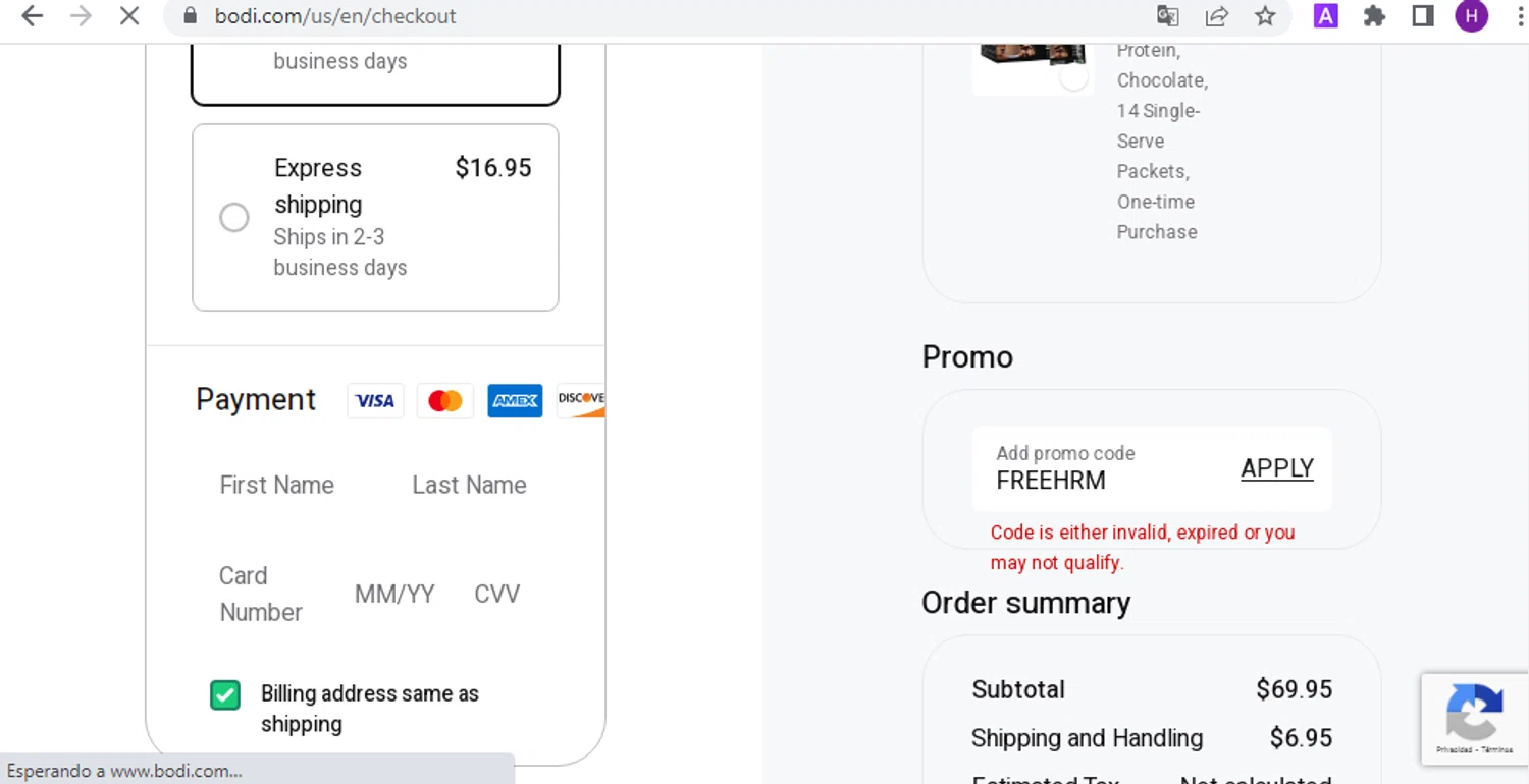 Shakeology promo code screenshot showing code FREEHRM applied at Shakeology checkout page. Uploaded by SimplyCodes community member tumiedo on Nov 1, 2025