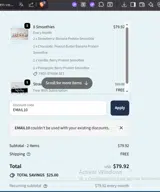 EMAIL10 coupon verification screenshot