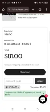 5please coupon verification screenshot