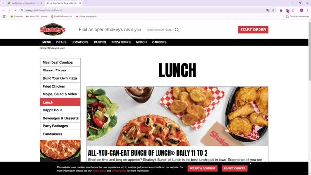 Shakey's checkout page showing Shakey's promo code box | Screenshot taken by SimplyCodes community member on Nov 4, 2024
