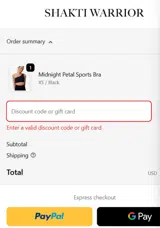 Shakti Warriors coupon verification screenshot