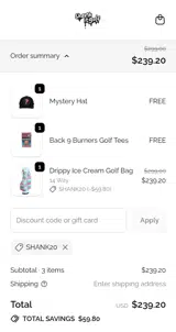 SHANK20 coupon verification screenshot
