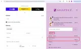 Shapeez coupon verification screenshot