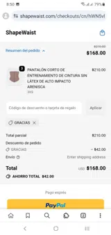 Thankyou coupon verification screenshot