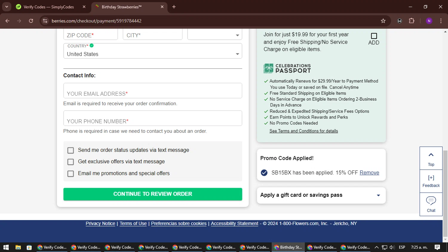 how to use Shari's Berries coupons