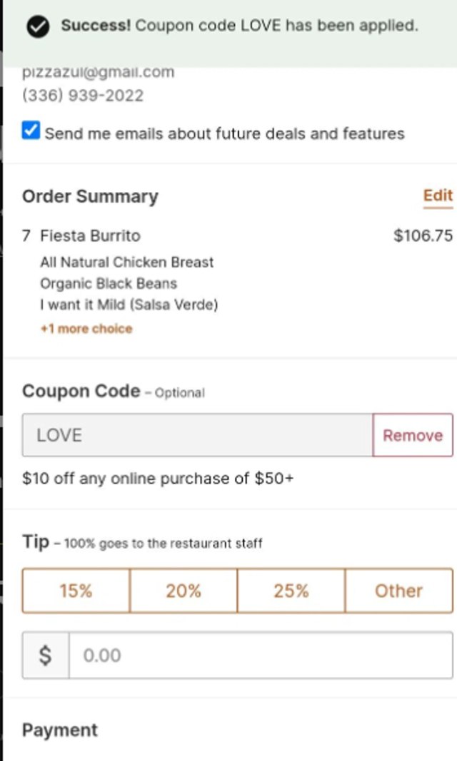 Sharky's checkout page showing Sharky's coupon code box | Screenshot taken by SimplyCodes community member on Jan 30, 2025