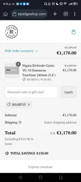 SharpEdge coupon verification screenshot