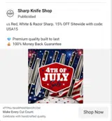 SHARP Knife Shop coupon verification screenshot