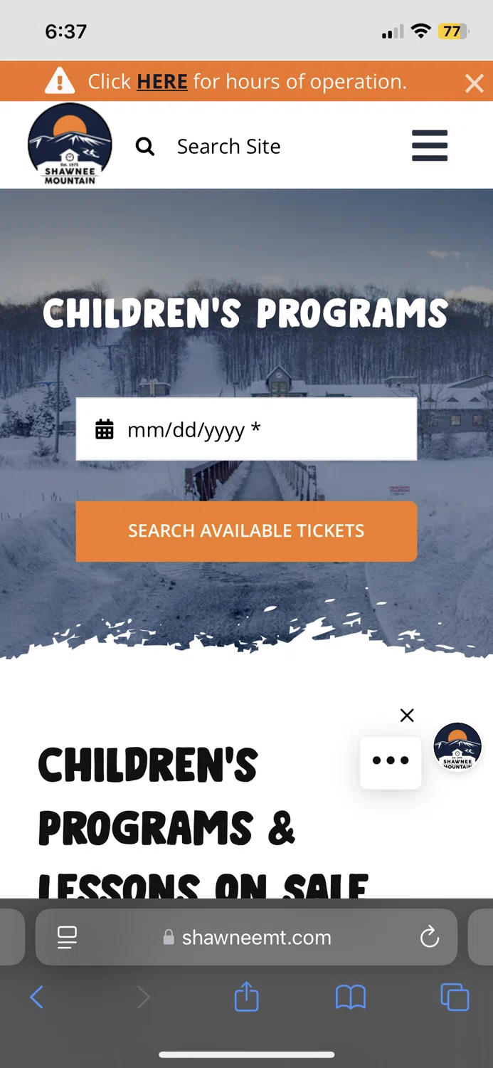 Shawnee Mountain Ski Area promo code screenshot showing code MTNCRUISERPM applied at Shawnee Mountain Ski Area checkout page. Uploaded by SimplyCodes community member Yoseff_3 on Feb 21, 2025