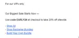 EARLY24 coupon verification screenshot